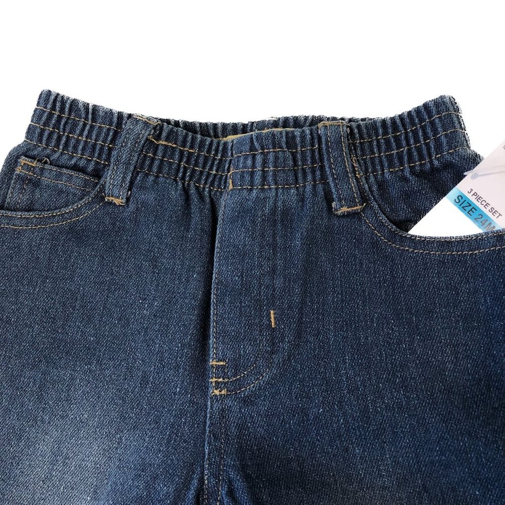 Kids Headquarters Denim Jeans Blue With Pockets Pull On Size 24M - Picture 6 of 15